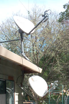 Starband Antennas photographed during Solar
                    Outage