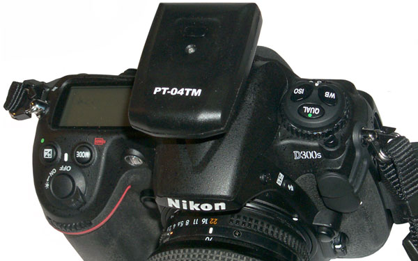 Flash Wireless Trigger PT-04 TM on Nikon D300s