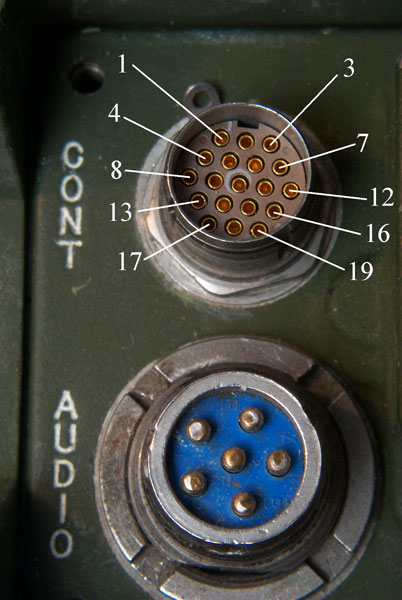 RT-1209A CONT Pin Numbers