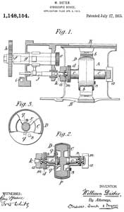 1148154
                        Gyroscopic device, William Dieter, EW Bliss Co,
                        1915-07-27