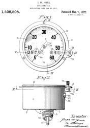 1408598 Speedometer, Joseph W Jones, 1922-03-07