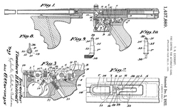 1437889 Fire
                      control for automatic guns, Theodore H Eickhoff,
                      Auto Ordnance, 1922-12-05