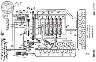 1657411 Ciphering
                Machine, A. Scherbius, Jan 24 1928, 380/52 ; 234/96;
                380/261; 380/267; 380/51