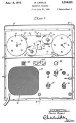 2351005
                              Magnetic recorder, App: 1942-07-27,
                              W.W.II, Pub: 1944-06-13