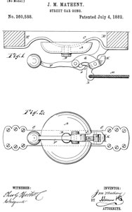 260588
                      Street-car gong, J.M. Matheny, July 4, 1882