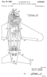 2950880 Method
                      of and means for guiding missiles, Chance Britton,
                      David T Griggs, Navy, App: 1945-01-18, TOP SECRET,
                      Pub: 1960-08-30