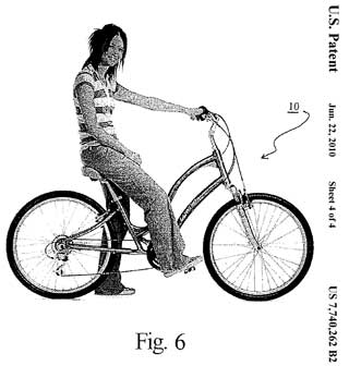 Pedal Forward or
                  Flat Foot bicycle Design; 7740262 Easy riding bicycle,
                  Benno Baenziger, Trek Bicycle Corp ( ‎Electra Bicycle
                  Company, LLC)