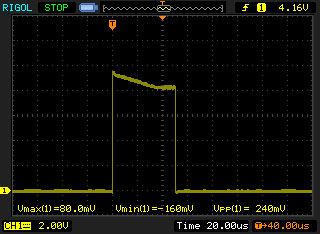 Output Pulse from 10 Hz Avalanche
                Pulser