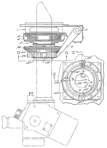 Periscopic
                Sextant Mount Patent Drawing MIL-S-5807A Sextant,
                Aircraft, Periscopic