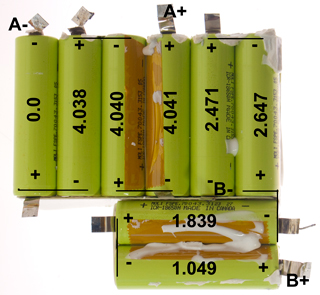 BB-2590 Battery Pack Removed with Voltages