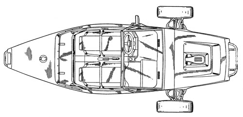 Trihawk design
                plan view