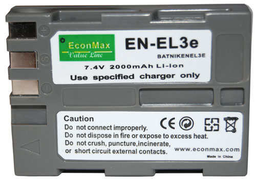 EN-EL3e
                2000 mAh Battery fits Nikon