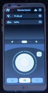 G6 Gimbal
                        paired with "On" app.