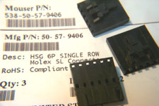 Molex
                50-57-9406 6 position shell