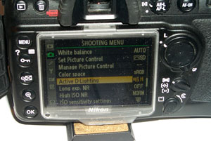 Nikon D300 Active
        D-Lighting Menu