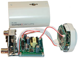 Super Circuits PC33C CCTV Camera Opened to show inside