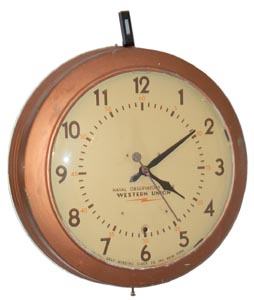 Self Winding
                    Clock Co. Western Union Synchronizing Button