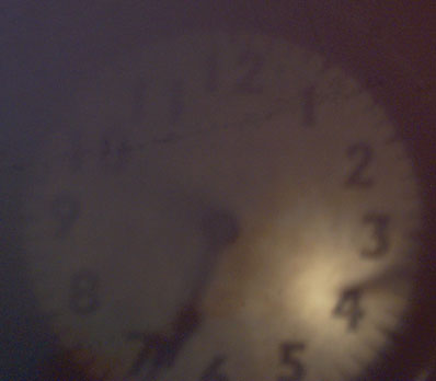 Shadow Clock
                with lens and Black & White paint