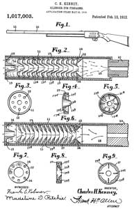 1017003 Silencer for Firearms, Charles H Kenney,
                  1912-02-13