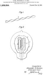 1209324
                      Electron-emitting cathode and the process of
                      manufacturing the same, Alexander Mclean Nicolson,
                      Emerson Church Hull, Western Electric, 1916-12-19