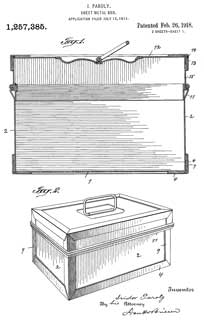 1257385
                      Sheet-metal box, Sheet-metal box, Isidor Paroly,
                      Myer Kamenstein, 1918-02-26