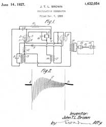 1632054 Oscillation generator, John T L Brown,
                  WE, 1927-06-14