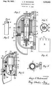 1819843
                      Electromagnetic bell, Louis E Richmond, Autocall
                      Co., Aug 18, 1931
