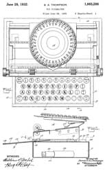 1865288 Toy typewriter, Thompson Samuel
                  Alexander, 1932-06-28, - Simplex