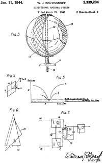 2339234 Directional
                  antenna system, Wladimir J Polydoroff, 1944-01-11