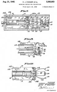 2383053
                          Mounting device for projectiles, Herman J
                          Fanger, Gruenhagen Henry, Cleve F Shaffer,
                          1945-08-21