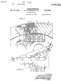 2412585
                              Sighting Device, Wolfgang B Klemperer,
                              Sydney J Goldberg, Douglas Aircraft Co
                              Inc, 1946-12-17