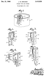 2413528 Pocket
                      type can opener, John W Speaker, 1946-12-31