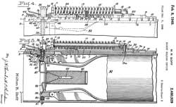 2460929 Rocket holding device, Milton R Goff, Sec
                  of War, App: 1946-12-02, W.W. II, Pub: 1949-02-08