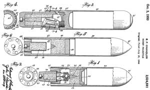 2524591 Rocket projectile, Edward F Chandler,
                  App: 1944-07-19