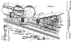 2735391 Warship
                  Weapons System, Including Aircraft Storing and
                  Launching Arrangement, H.H. Buschers, Glenn L Martin
                  Co, 1956-02-21