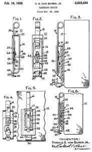 2823434 Fastening
                  device, Jr Harold S Van Buren, United Carr Fastener
                  Corp, 1958-02-18
