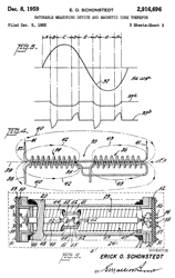 2916696
                              Saturable measuring device and magnetic
                              core therefor, Erick O Schonstedt,
                              1959-12-08