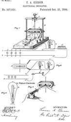 307031
                      Electrical Indicator, Thomas A. Edison, Oct 21,
                      1884