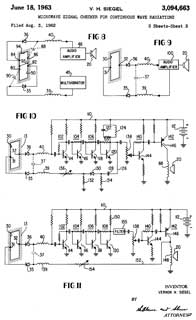 3094663
                      Microwave signal checker for continuous wave
                      radiations, Vernon H Siegel, Radatron R&D
                      Corp, App: 1962-08-03