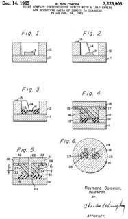 3223903 Point
                      contact semiconductor device with a lead having
                      low effective ratio of length to diameter, Solomon
                      Raymond, Hughes Aircraft, 1965-12-14