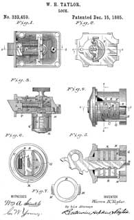 332459 Lock,
                        W.H. Taylor, Yale & Towne Mfg Co., Dec 15,
                        1885