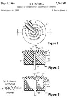 3381371 Method of
                  constructing lightweight antenna, Earl D Russell,
                  Lockheed Sanders, App: 1965-09-27
