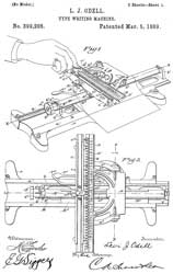 399205 Type Writing Machine, Levi J. Odell,
                  1889-03-05
