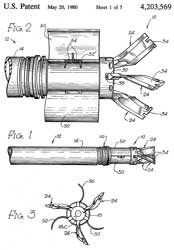 4203569 Fin and nozzle unit for a free-flight
                  rocket, William S. Marks, BEI Electronics, 1980-05-20