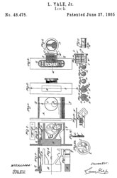 Yale pin
                        tumbler patent 48475 June 27, 1865