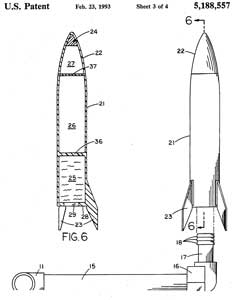 5188557 Toy
                      rocket apparatus, Randall L. Brown, 1993-02-23
