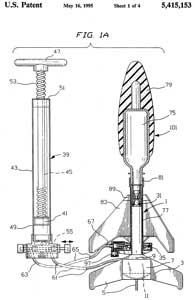 5415153
                      Pressurized air/water rocket and launcher, Lonnie
                      G. Johnson, Bruce M. D'Andrade, 1995-05-16