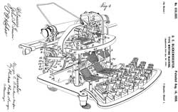 656085 (Electric) Type-writing machine, George C
                  Blickensderfer, 1900-08-14