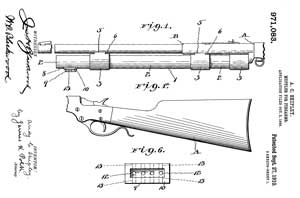 971083
                          Muffler for firearms, Andy C Shipley, Maxim
                          Silent Firearms, App: 1909-10-02, Pub:
                          1910-09-27