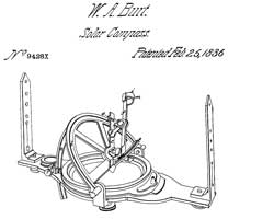 X9428 Solar Compass, W.A. Burt, 25 Feb. 1836
                      -